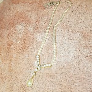 Pearl and stone necklace